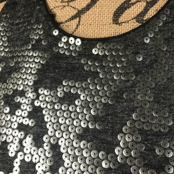 Metallic Sequined CharcoaL Coctail/Occasion Dress - Picture 5 of 12